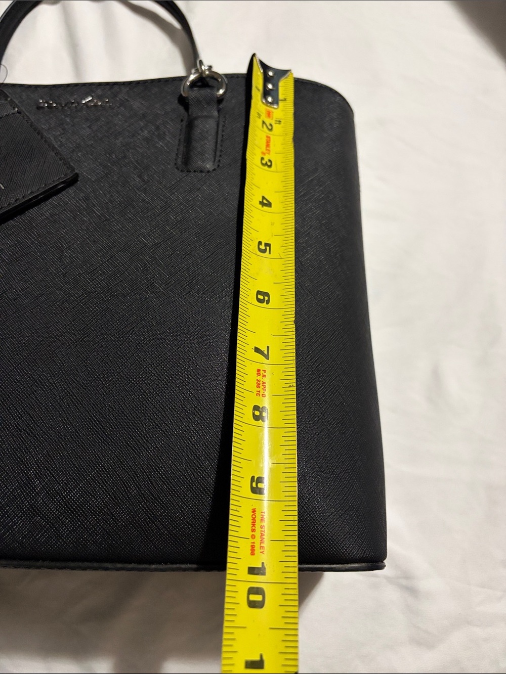 Calvin Klein Black Tote with Silver Chain Handles - Picture 12 of 16